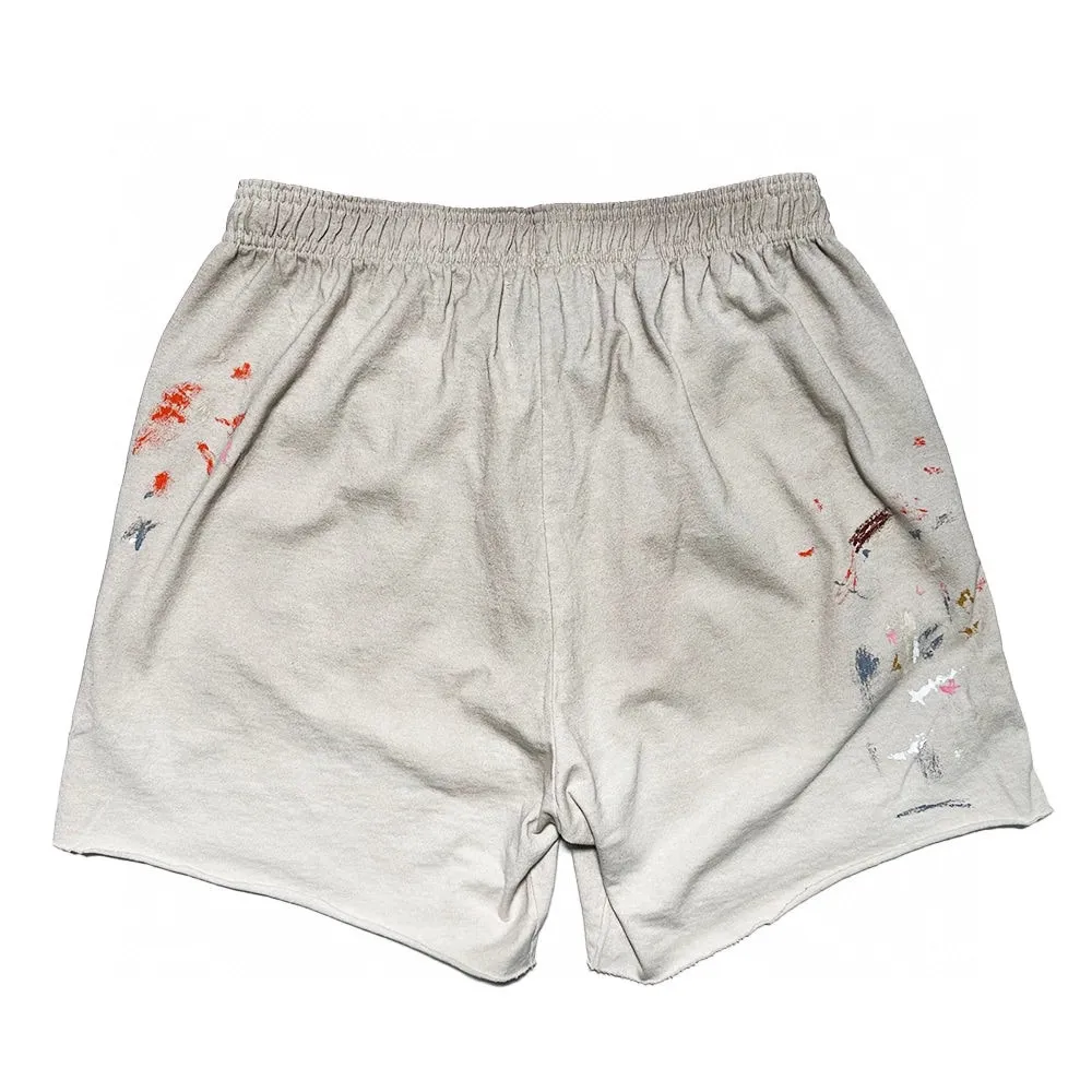Heavy craftsmanship, the first choice for American boys in summer GALLERY DEPT. INSOMNIA SHORTS/WHITE English mud-dyed and ink-splashed shorts, off-white S-XL, super comfortable and breathable fabric, frees the lower body, heavy wash, mud-dyed and distressed, super complex ink-splashed graffiti